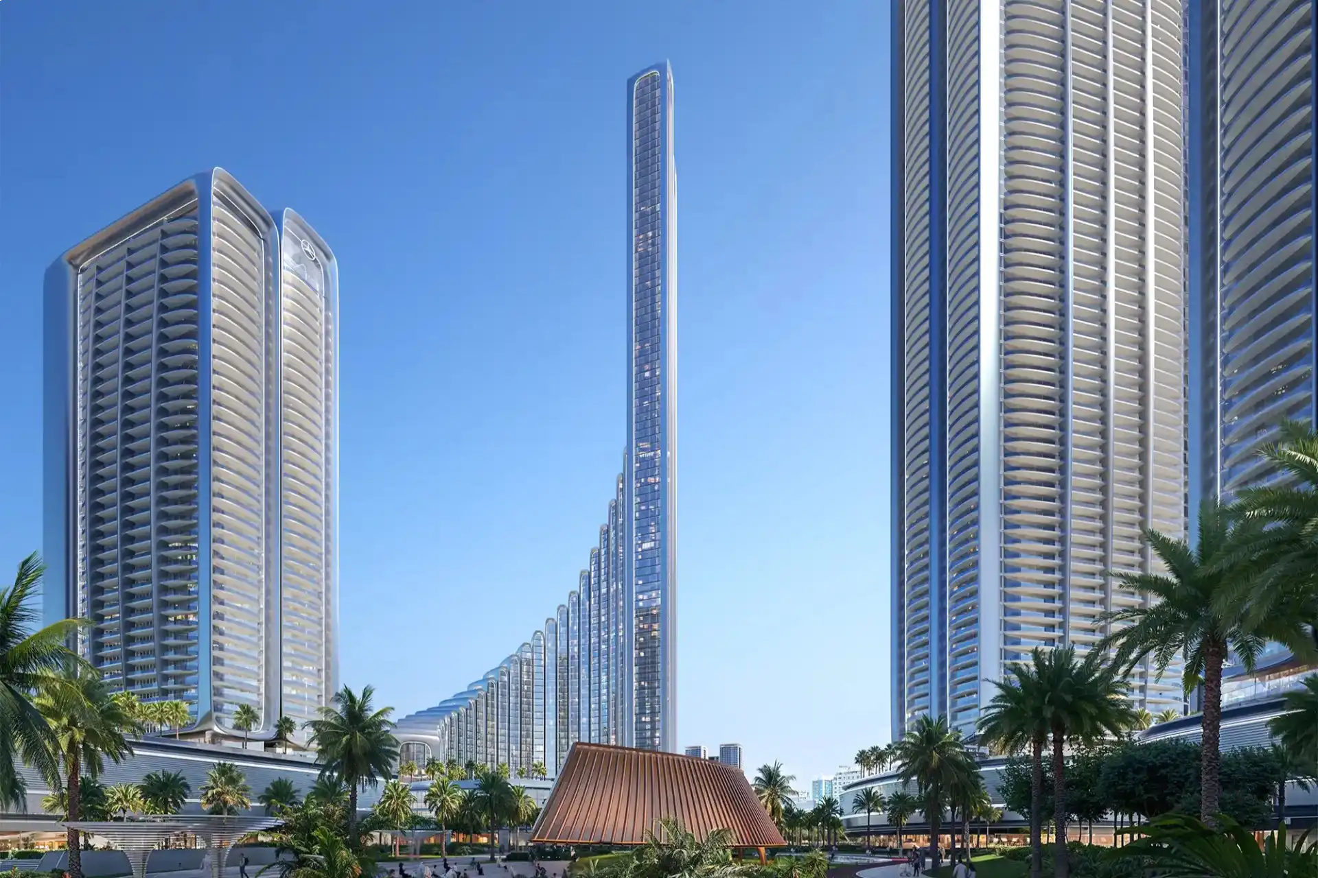 Mercedes-Benz Places skyline view